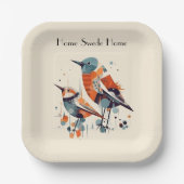 Scandi Aviary Duet, Brauch Pappteller (Vorderseite)