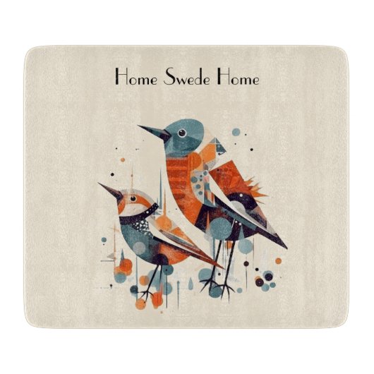Scandi Aviary Duet, Brauch Schneidebrett (Vorderseite)