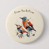 Scandi Aviary Duet, individuell Button (Vorderseite)