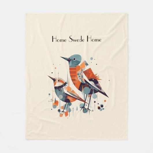 Scandi Aviary Duet, individuell Fleecedecke (Vorderseite)
