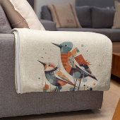 Scandi Aviary Duet, individuell Fleecedecke