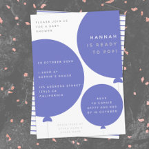 Scandi Balloon | Minimalistisch Blue Baby Dusche