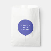 Scandi Balloon | Minimalistisch Blue Baby Dusche Geschenktütchen (Vorderseite)