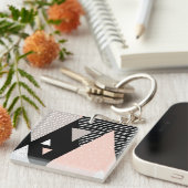 Scandi Bergspitze-Entwurf Schlüsselanhänger (Vorderseite rechts)