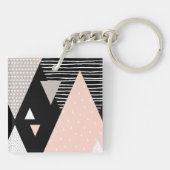 Scandi Bergspitze-Entwurf Schlüsselanhänger (Rückseite)