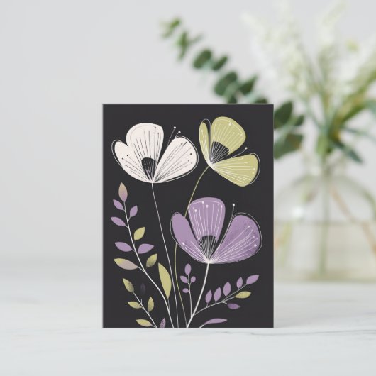 Scandi Bloom No.308 Postkarte (Stehend Vorderseite)