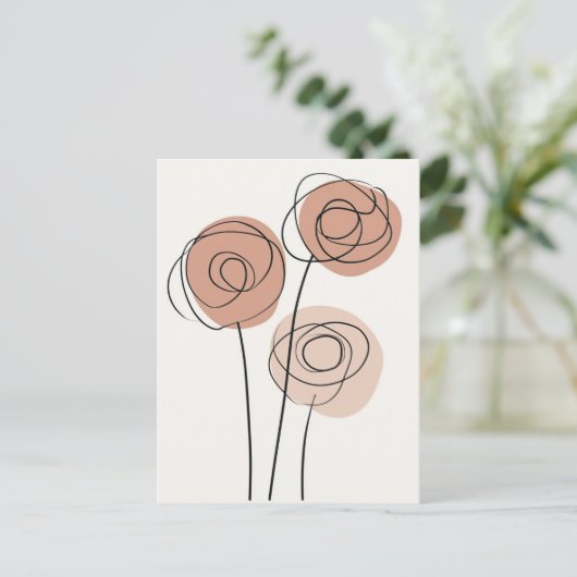 Scandi Bloom Nr. 281 Postkarte (Stehend Vorderseite)