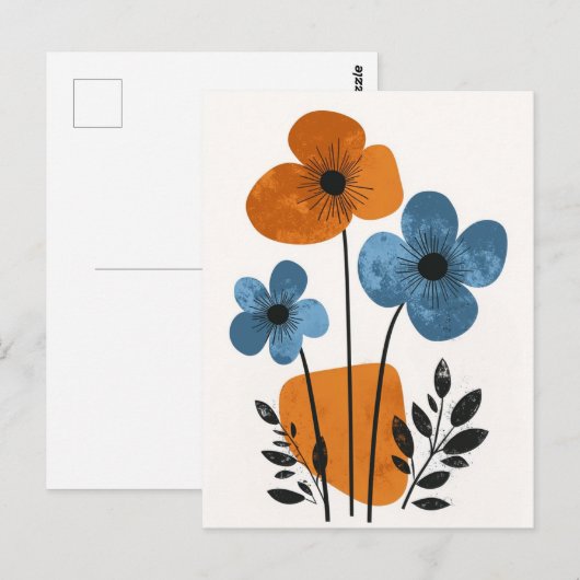 Scandi Bloom Nr. 285 Postkarte (Vorne/Hinten)