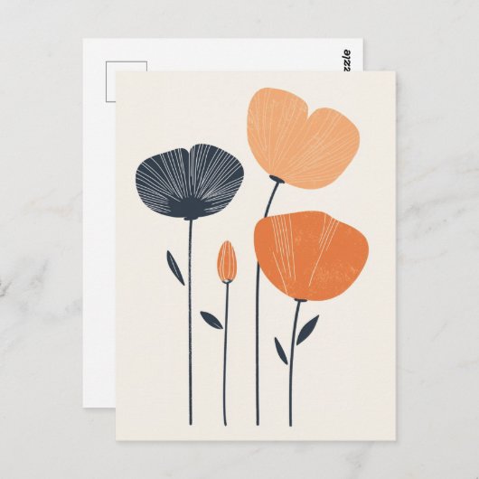 Scandi Bloom Nr. 286 Postkarte (Vorne/Hinten)