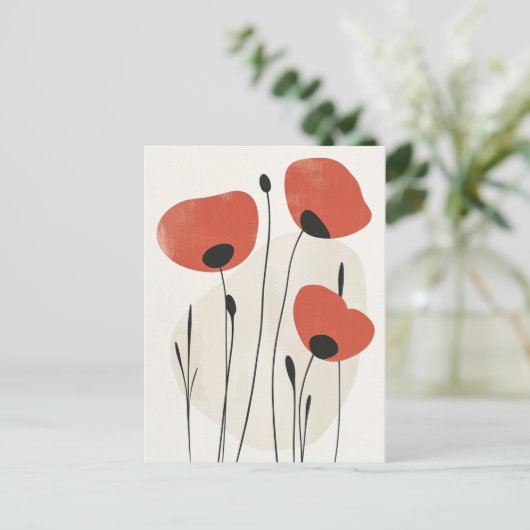 Scandi Bloom Nr. 287 Postkarte (Stehend Vorderseite)