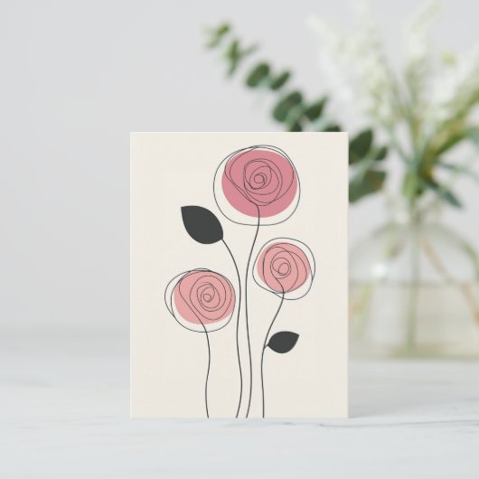 Scandi Bloom Nr. 294 Postkarte (Stehend Vorderseite)