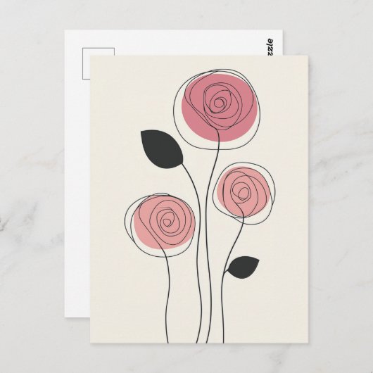 Scandi Bloom Nr. 294 Postkarte (Vorne/Hinten)