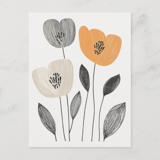 Scandi Bloom Nr. 295 Postkarte (Vorderseite)