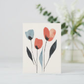 Scandi Bloom Nr. 296 Postkarte (Stehend Vorderseite)