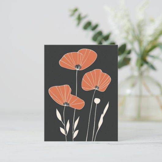 Scandi Bloom Nr. 311 Postkarte (Stehend Vorderseite)