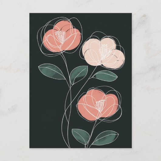 Scandi Bloom Nr. 313 Postkarte (Vorderseite)