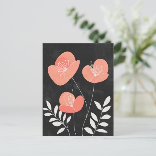 Scandi Bloom Nr. 319 Postkarte (Stehend Vorderseite)