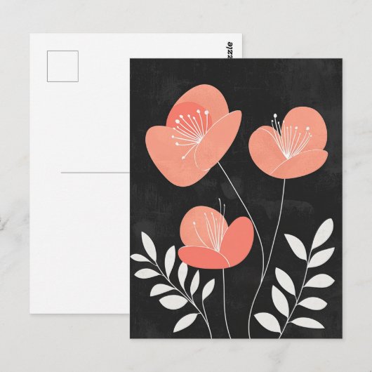 Scandi Bloom Nr. 319 Postkarte (Vorne/Hinten)