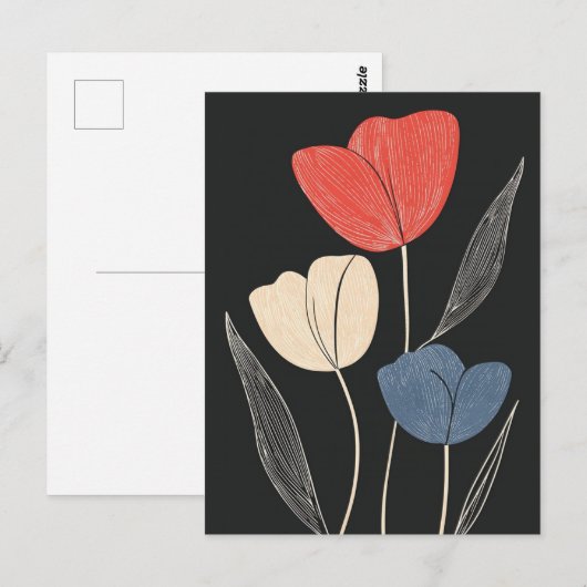 Scandi Bloom Nr. 320 Postkarte (Vorne/Hinten)