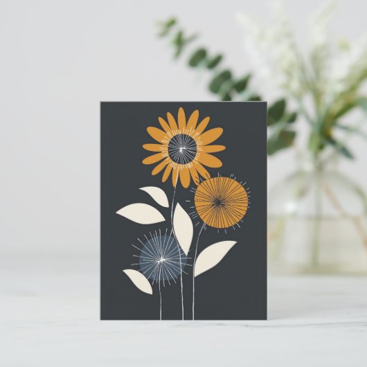 Scandi Bloom Nr. 321 Postkarte (Stehend Vorderseite)