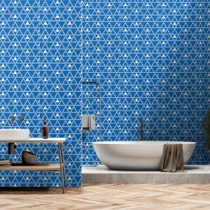 Scandi Blue und White Hygge Tapete
