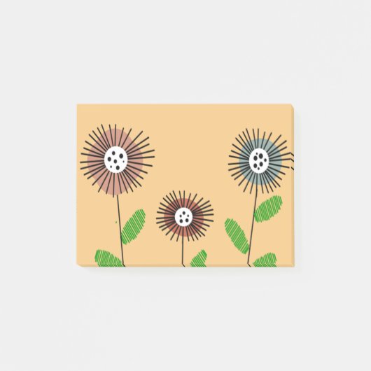 Scandi-Blume Post-it Klebezettel (Vorderseite)