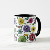 Scandi-Blume Tasse (VorderseiteRechts)