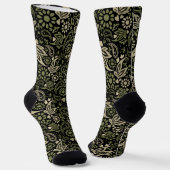 Scandi Boho Ethnic Pattern Dark Wedding Socken (Gewinkelt)