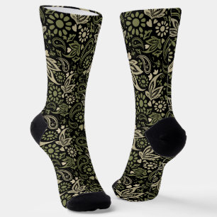 Scandi Boho Ethnic Pattern Dark Wedding Socken