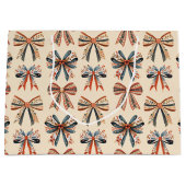 Scandi Bows Folk Art Holiday Große Geschenktüte (Vorderseite)