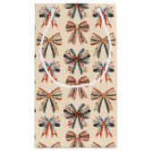 Scandi Bows Folk Art Holiday Kleine Geschenktüte (Rückseite)