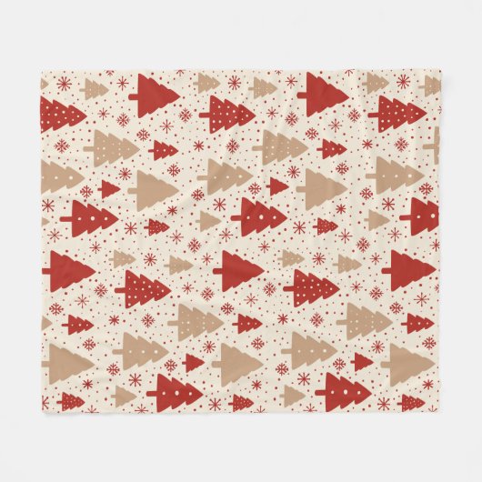Scandi Christmas Forest Fleecedecke (Vorderseite (Horizontal))