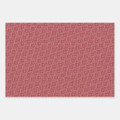 Scandi Christmas Strick Sweater Red Geschenkpapier Set (Vorderseite 3)