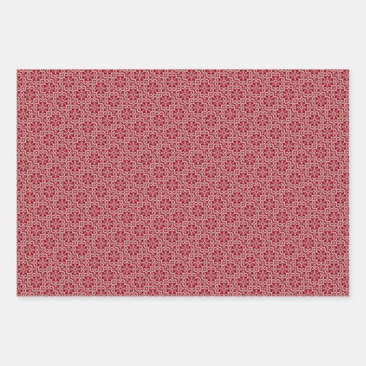 Scandi Christmas Strick Sweater Red Geschenkpapier Set (Vorderseite 3)