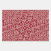 Scandi Christmas Strick Sweater Red Geschenkpapier Set (Vorderseite 2)