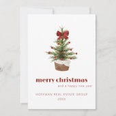 Scandi Christmas Tree | Corporate Holiday Card Einladung (Vorderseite)