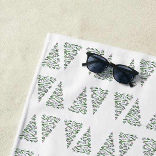 Scandi Christmas Tree Pattern Strandtuch (Beispiel)