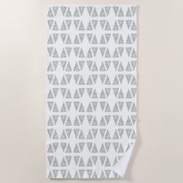 Scandi Christmas Tree Pattern Strandtuch