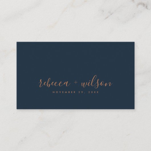 SCANDI CLEAN NAVY RUST MINIMAL WEDEN VISITENKARTE (Vorderseite)