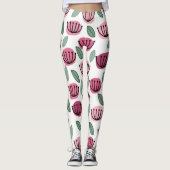 Scandi-Cup-Blume Leggings (Vorderseite)