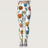Scandi-Cup-Blume Leggings (Vorderseite)