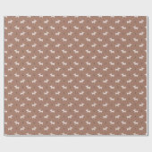 Scandi Dog & Christmas Trees Wrapping Paper Roll Geschenkpapier (Flach)