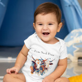 Scandi Farmhouse Rind, Brauch Baby Strampler