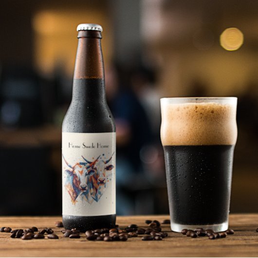 Scandi Farmhouse Rind, Brauch Bierflaschenetikett