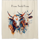 Scandi Farmhouse Rind, Brauch Duschvorhang (Vorderseite)