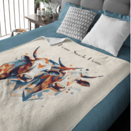 Scandi Farmhouse Rind, Brauch Fleecedecke