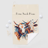 Scandi Farmhouse Rind, Brauch Golfhandtuch (Insitu)