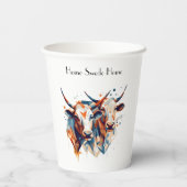 Scandi Farmhouse Rind, Brauch Pappbecher (Rückseite)