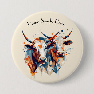 Scandi Farmhouse Rindvieh, individuell Button