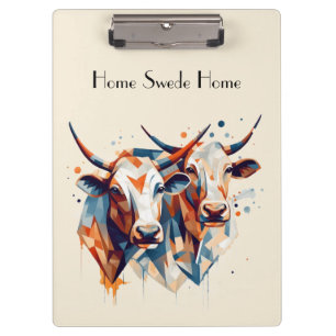 Scandi Farmhouse Rindvieh, individuell Klemmbrett